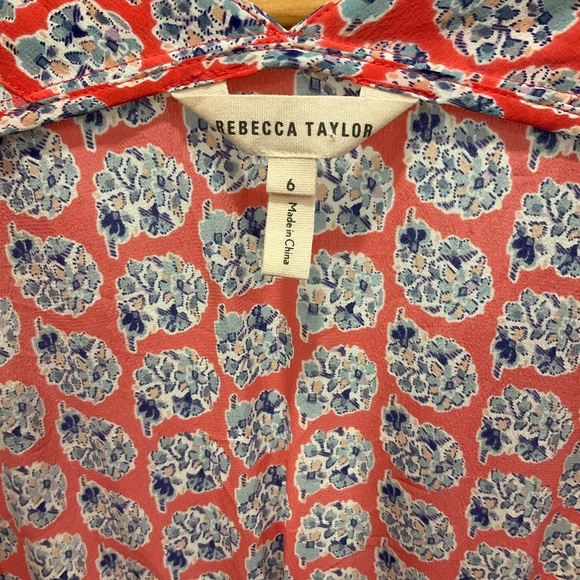 Rebecca Taylor Silk Dress Ditzy Floral Print Sleeveless Coquette Dainty … - Picture 11 of 16